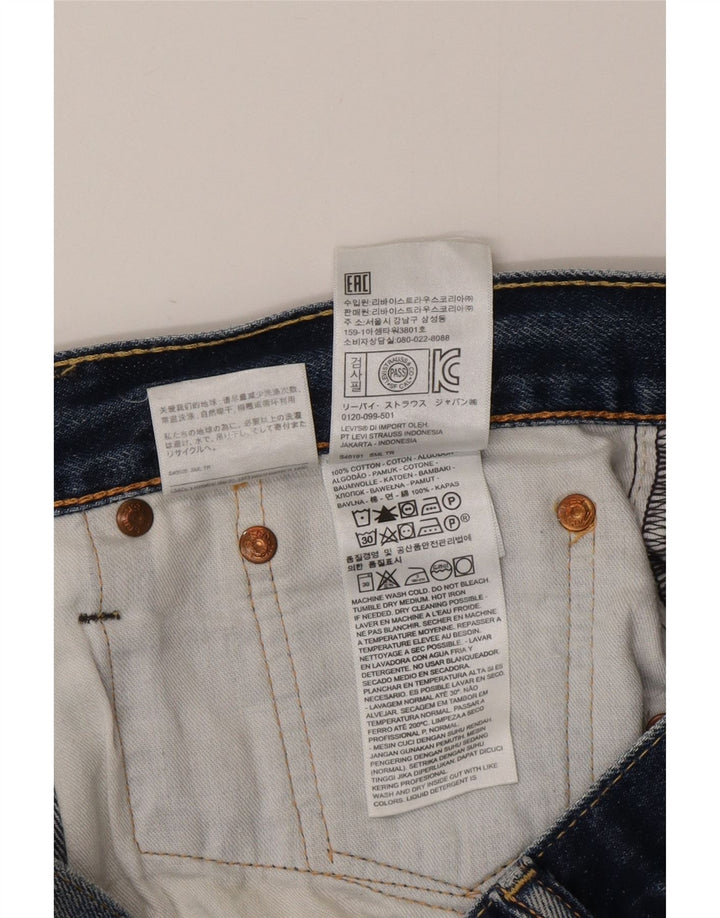 Levi's Mens 501 Straight Jeans W38 L30 Navy Blue Cotton
