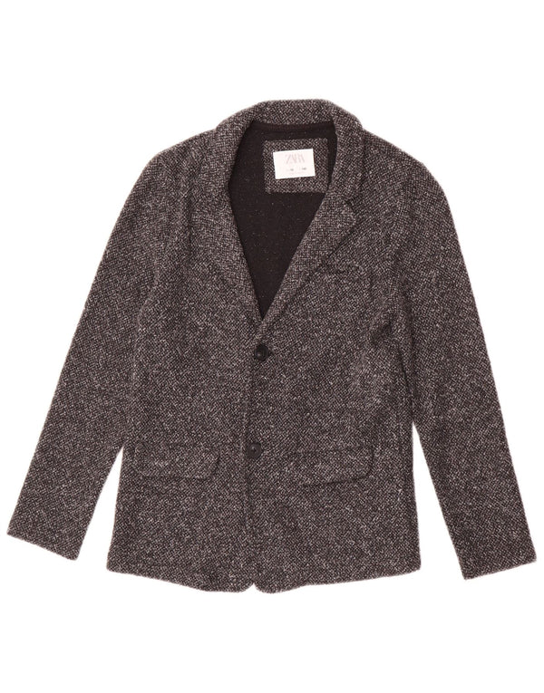 Zara Girls 2 Button Blazer Jacket 9-10 Years Grey Flecked