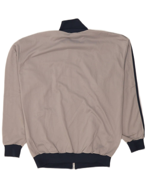 Adidas Mens Tracksuit Top Jacket UK 38/40 Medium Grey Polyester