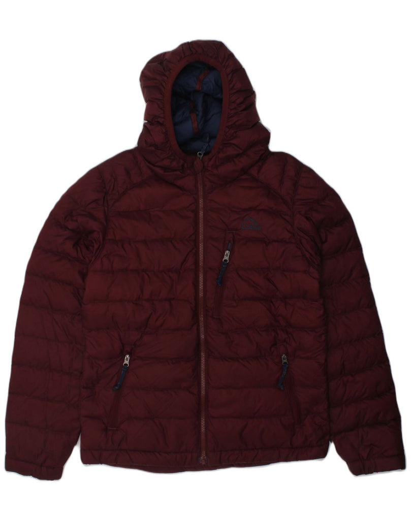 L.L.BEAN Boys Hooded Padded Jacket 7-8 Years Small Burgundy Nylon | Vintage L.L.Bean | Thrift | Second-Hand L.L.Bean | Used Clothing | Messina Hembry 