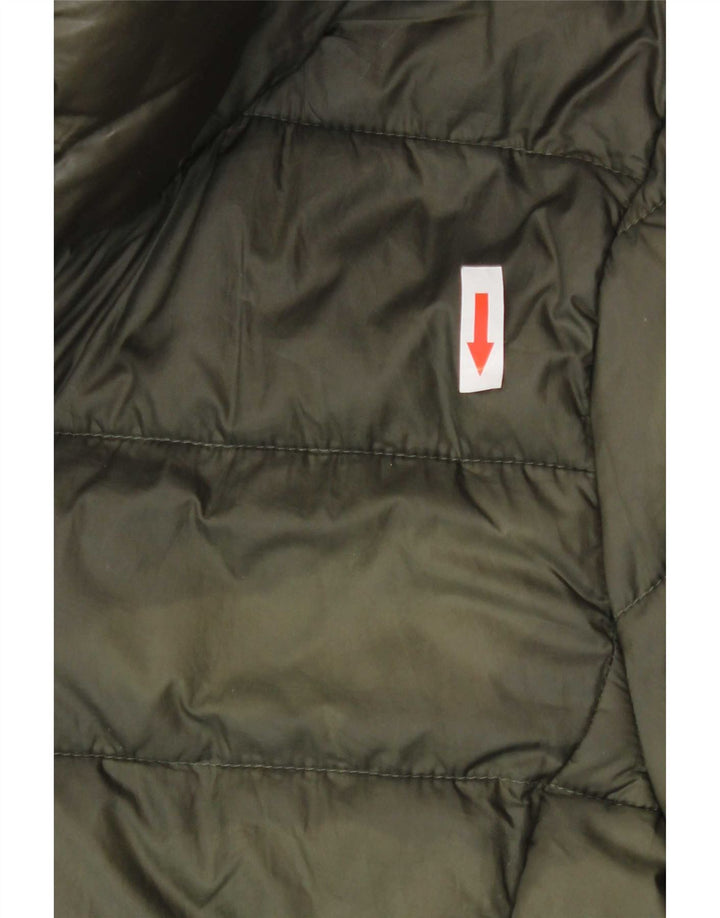 Esprit Womens Hooded Padded Jacket UK 16 Large Khaki