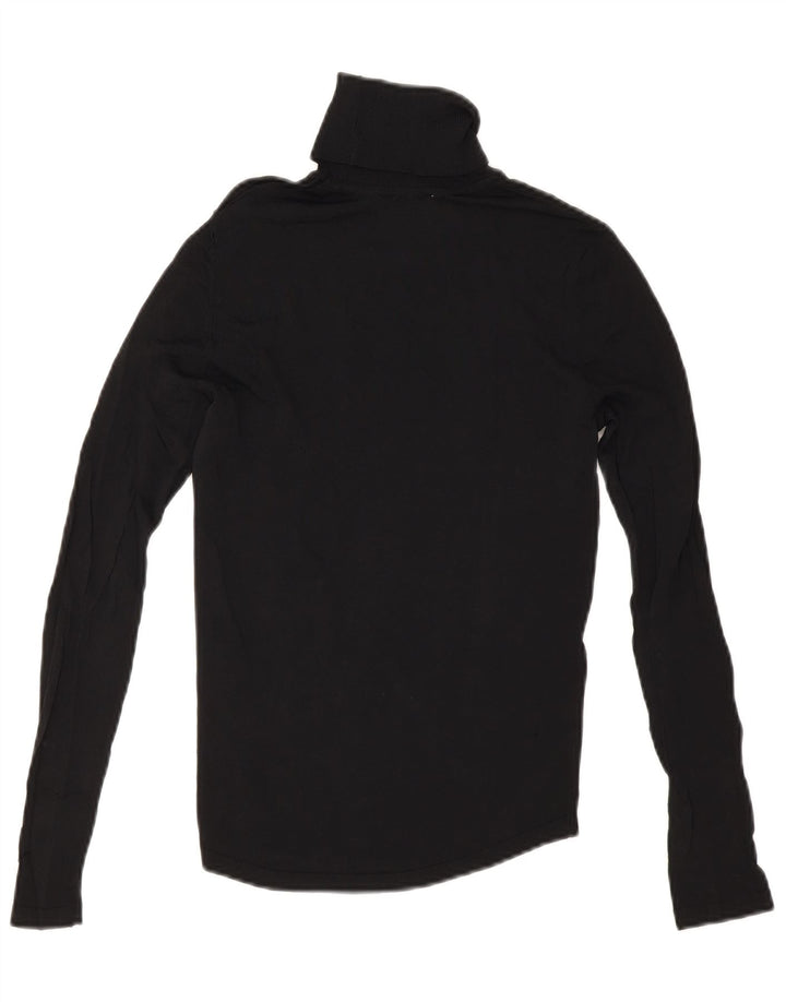 Zara Womens Roll Neck Jumper Sweater UK 10 Small Black Viscose