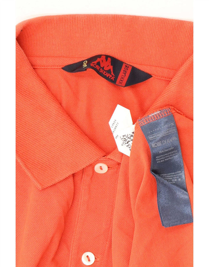Kappa Mens Polo Shirt 3XL Orange Cotton