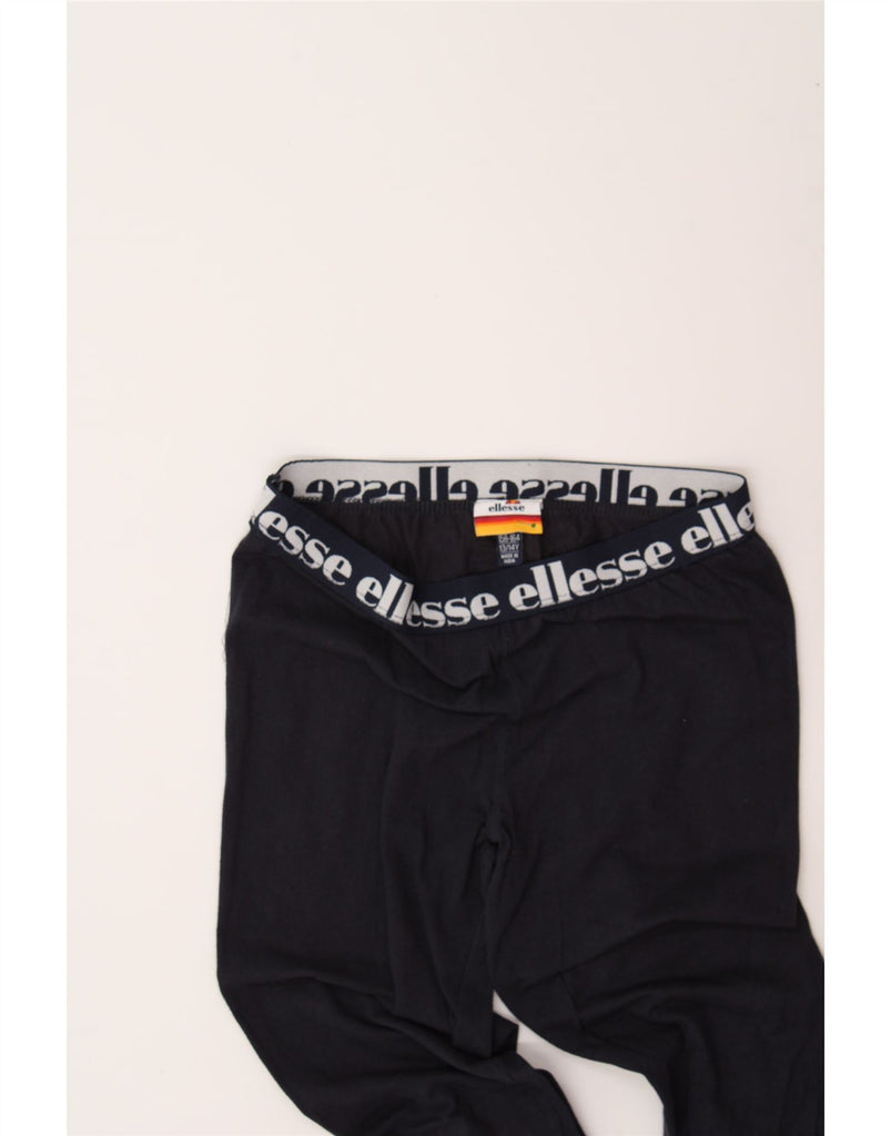 ELLESSE Girls Graphic Leggings 13-14 Years  Navy Blue Cotton Vintage Ellesse and Second-Hand Ellesse from Messina Hembry 