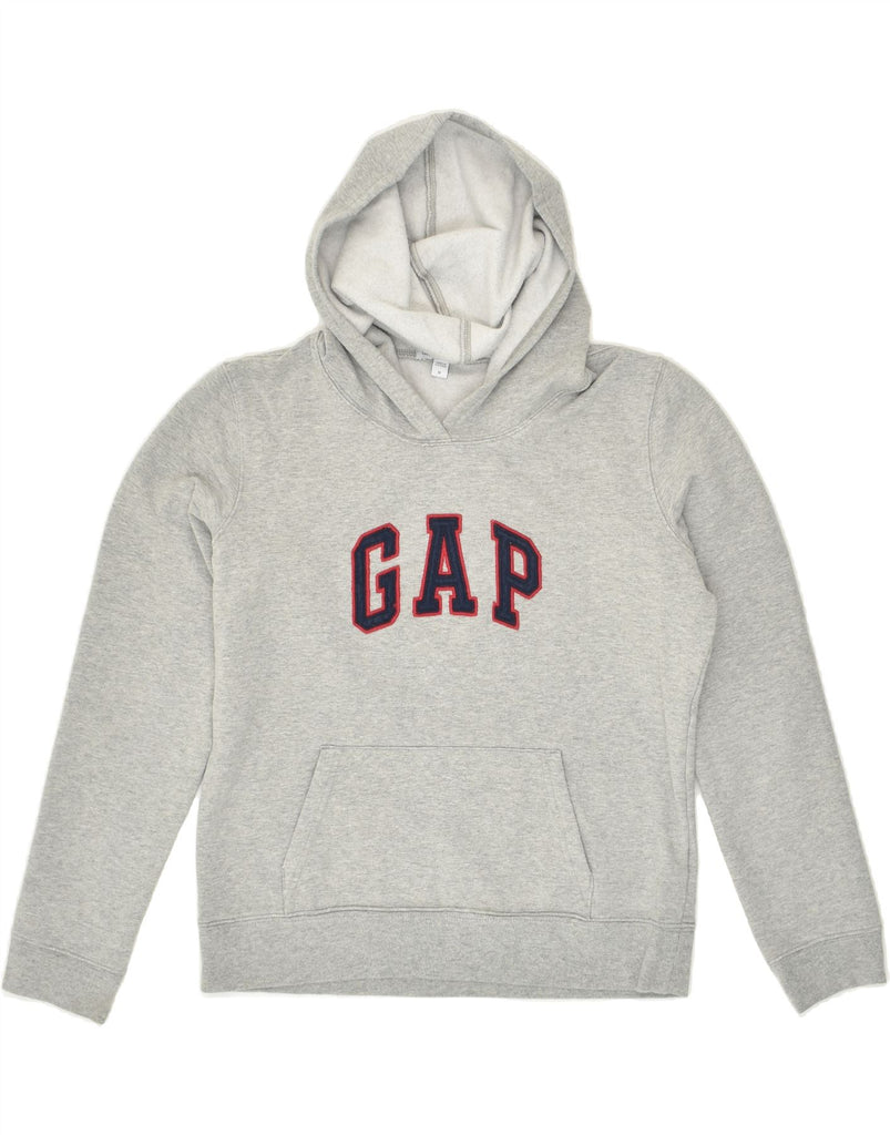 GAP Womens Graphic Hoodie Jumper UK 14 Medium Grey Cotton | Vintage Gap | Thrift | Second-Hand Gap | Used Clothing | Messina Hembry 