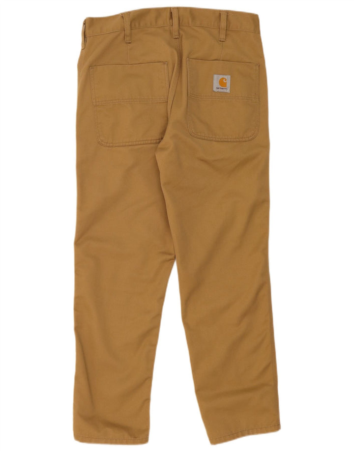 Carhartt Mens Pegged Chino Trousers W30 L27 Beige Polyester