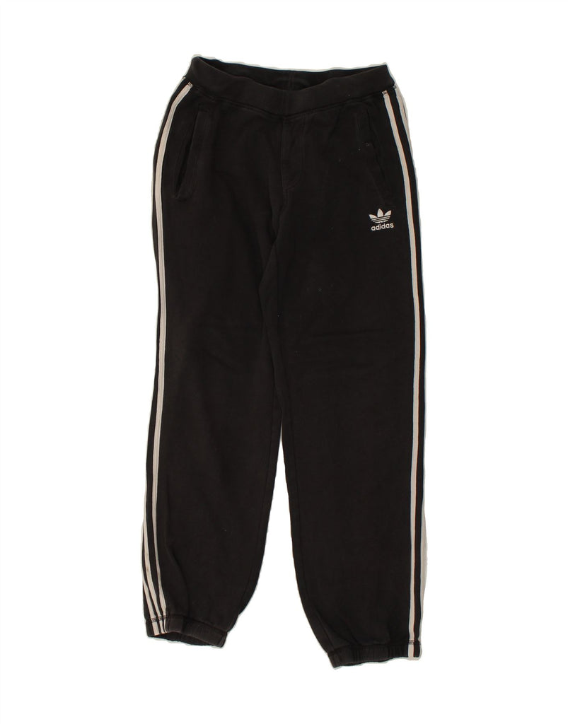 ADIDAS Mens Tracksuit Trousers Joggers Small Black Cotton | Vintage Adidas | Thrift | Second-Hand Adidas | Used Clothing | Messina Hembry 