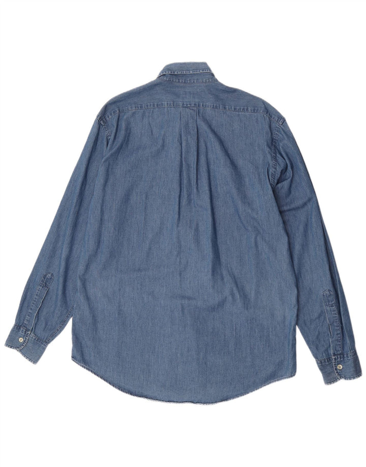 Trussardi Mens Denim Shirt Large Blue