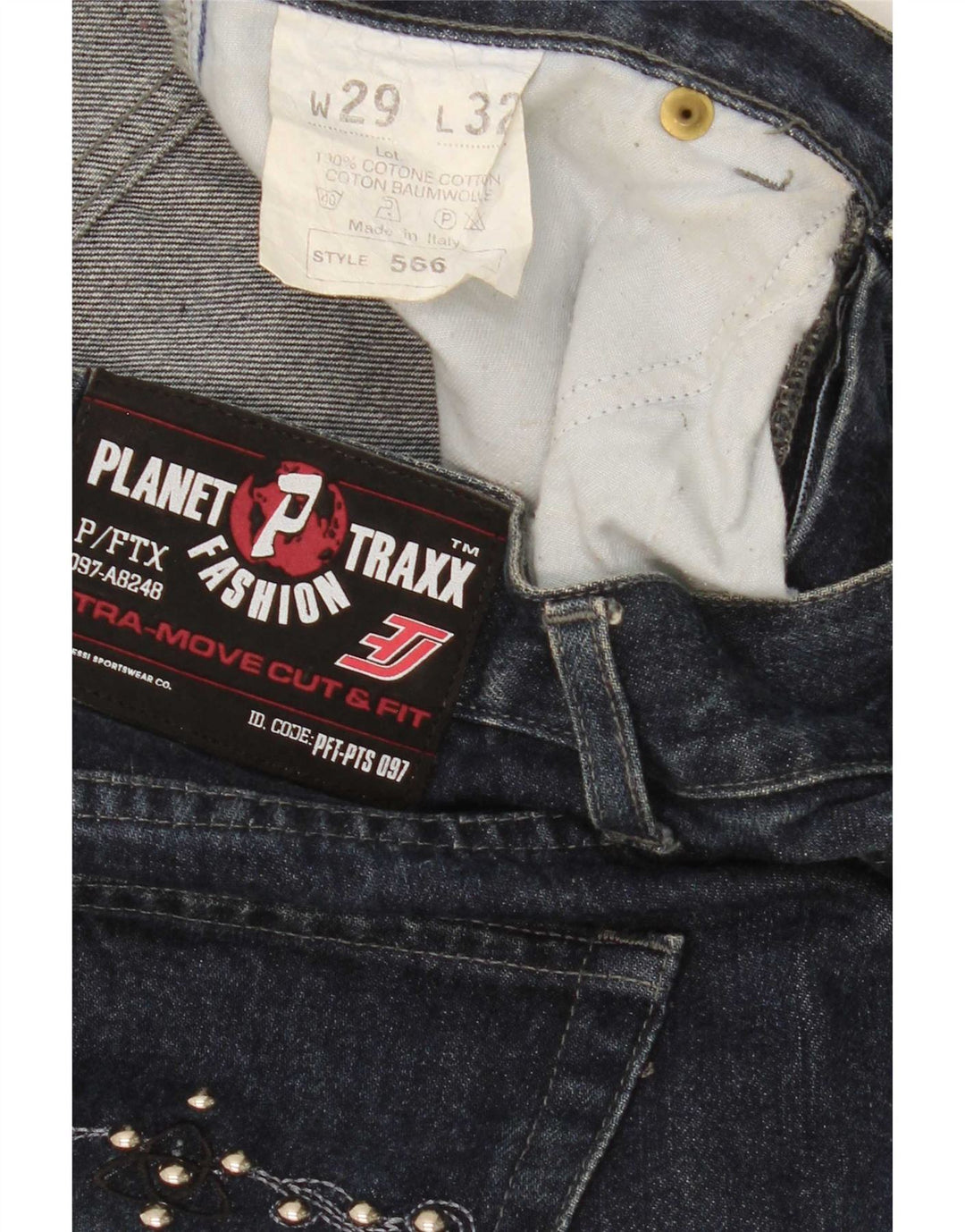 Planet Traxx Womens High Rise Bootcut Jeans W29 L32 Blue Cotton