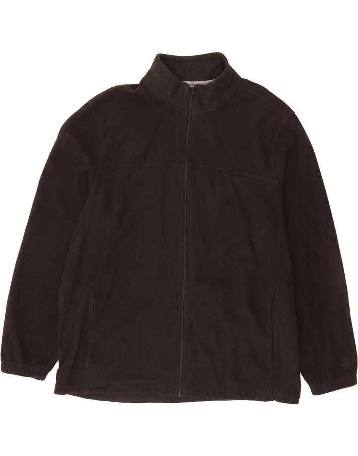STARTER Mens Fleece Jacket UK 50/52 2XL Black Polyester Vintage Starter and Second-Hand Starter from Messina Hembry 