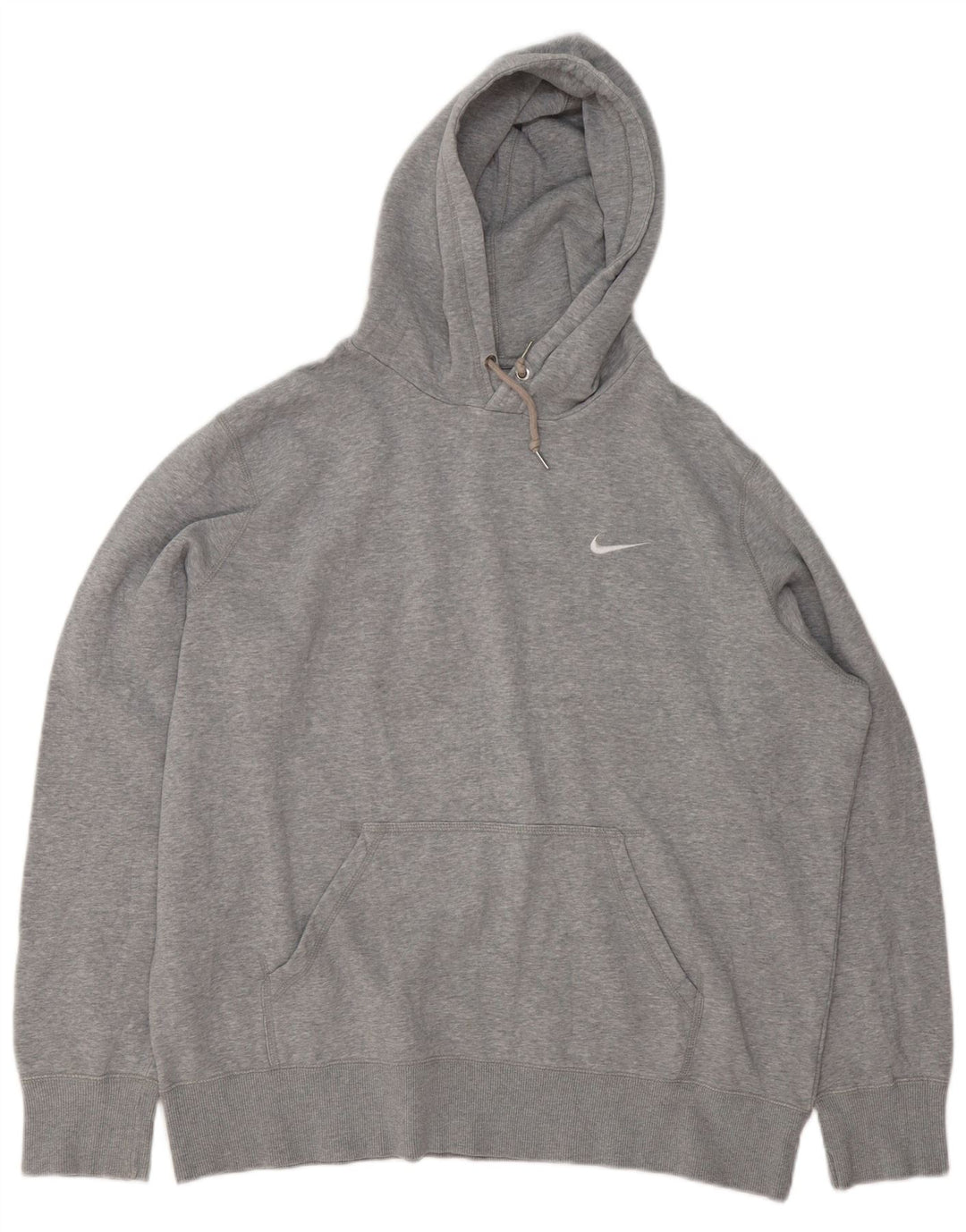 Nike Mens Hoodie Jumper XL Grey Cotton