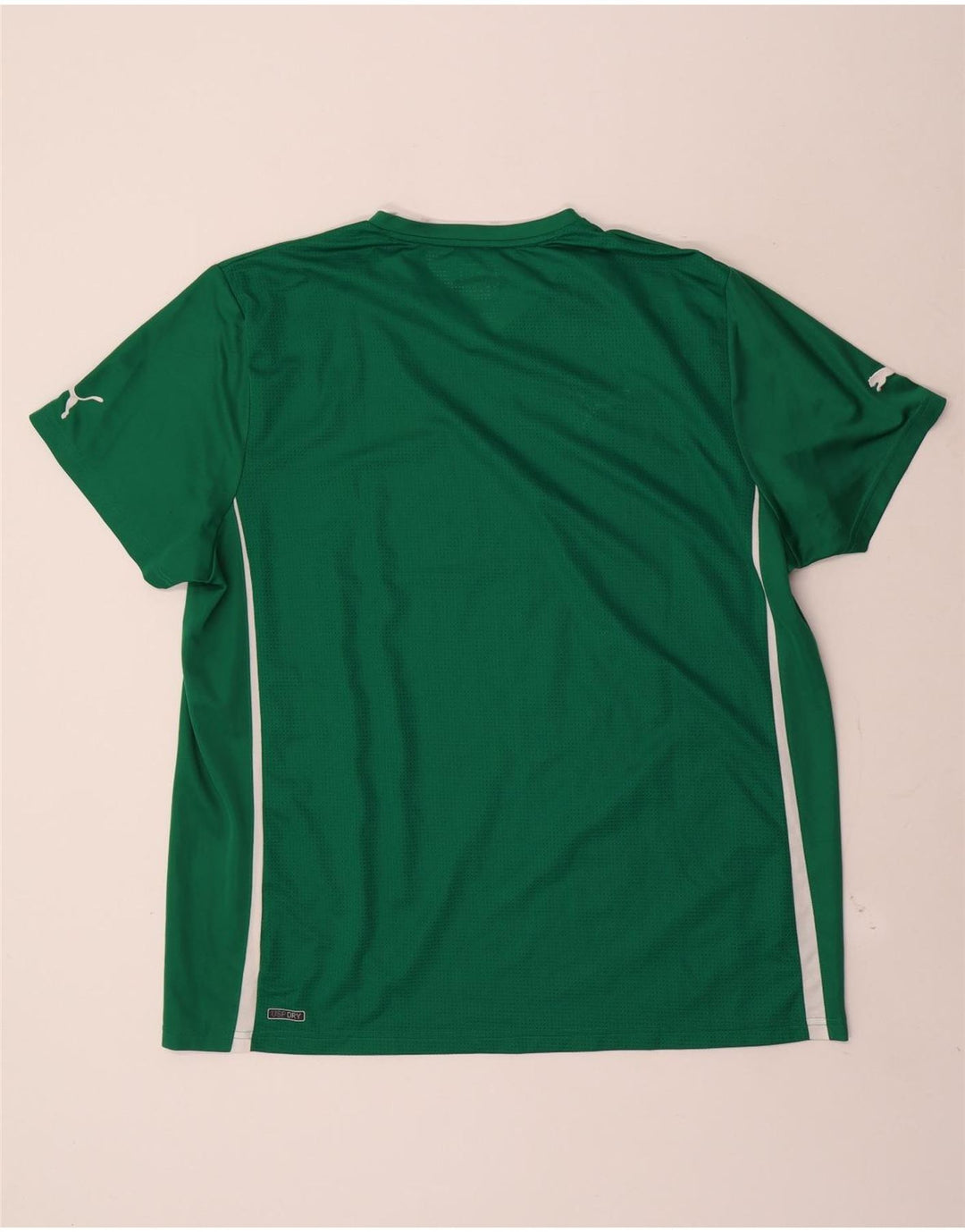 Puma Mens T-Shirt Top 2XL Green Colourblock