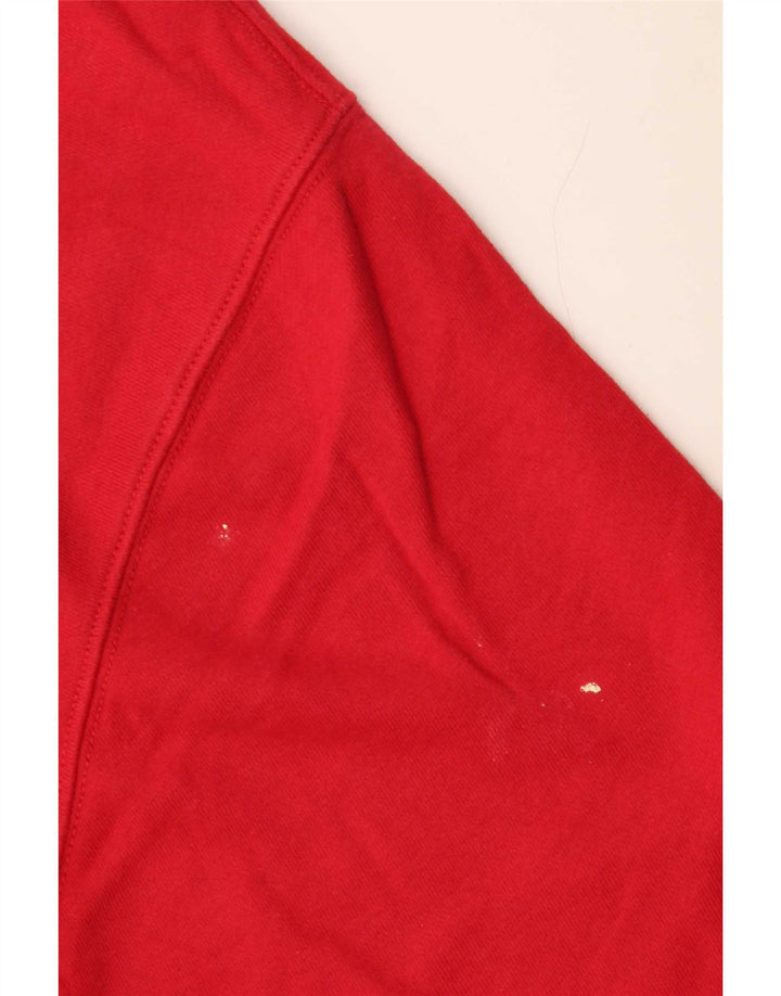 Gap Mens Graphic Hoodie Jumper Medium Red Cotton
