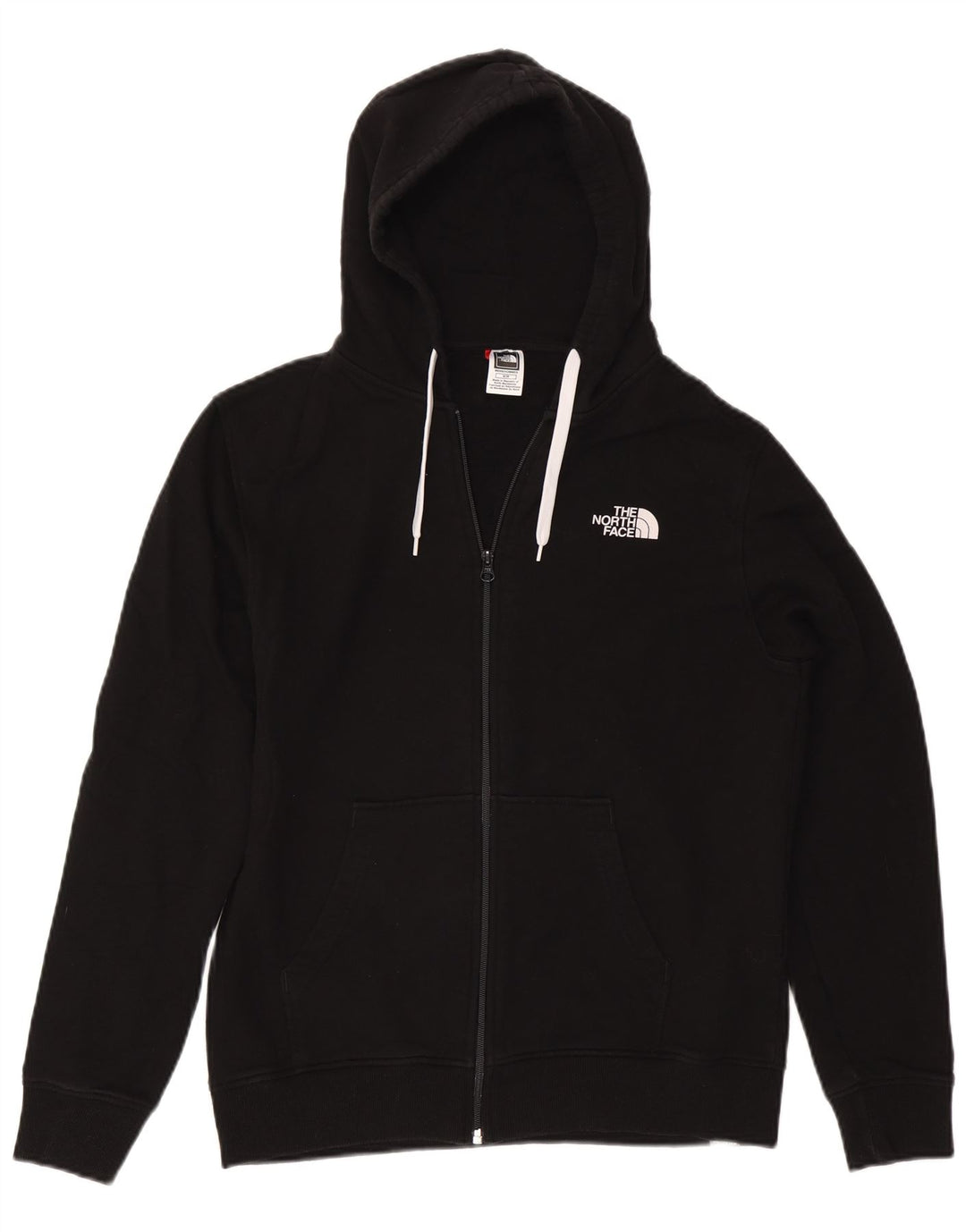 THE NORTH FACE Mens Zip Hoodie Sweater Medium Black Cotton