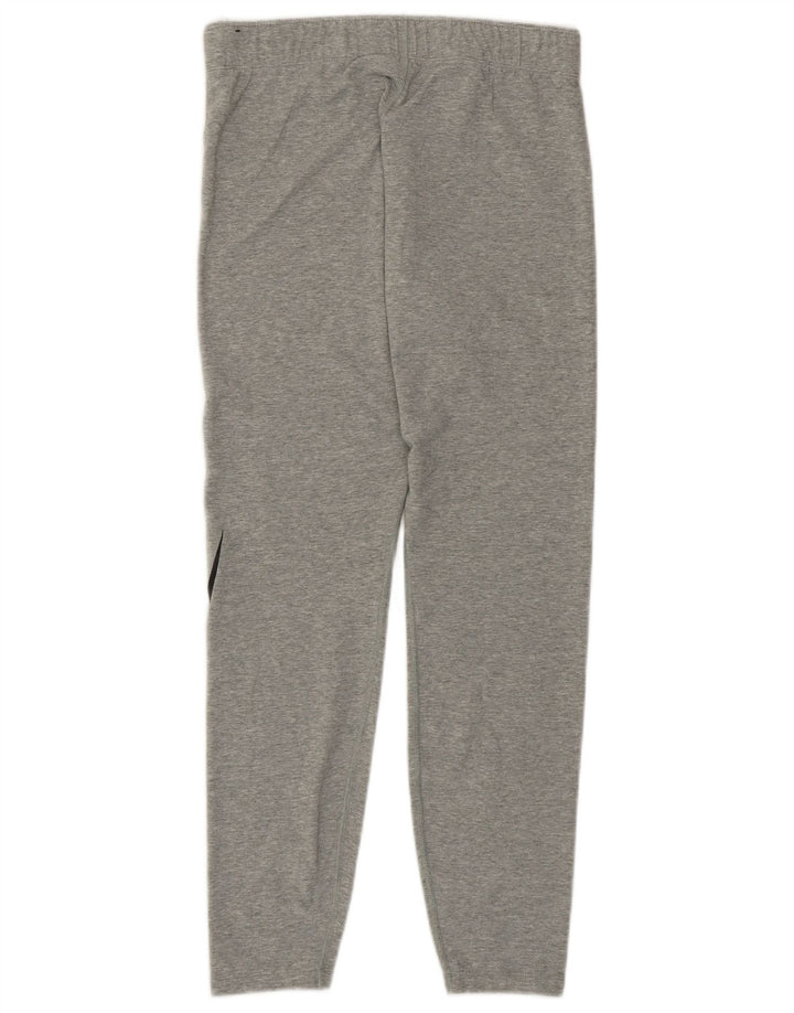 NIKE Womens Graphic Leggings UK 12 Medium  Grey Cotton