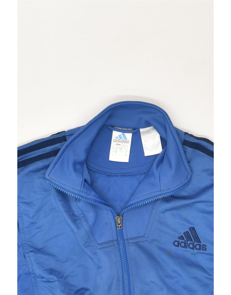 ADIDAS Boys Tracksuit Top Jacket 11-12 Years Medium   Blue Polyester | Vintage Adidas | Thrift | Second-Hand Adidas | Used Clothing | Messina Hembry 