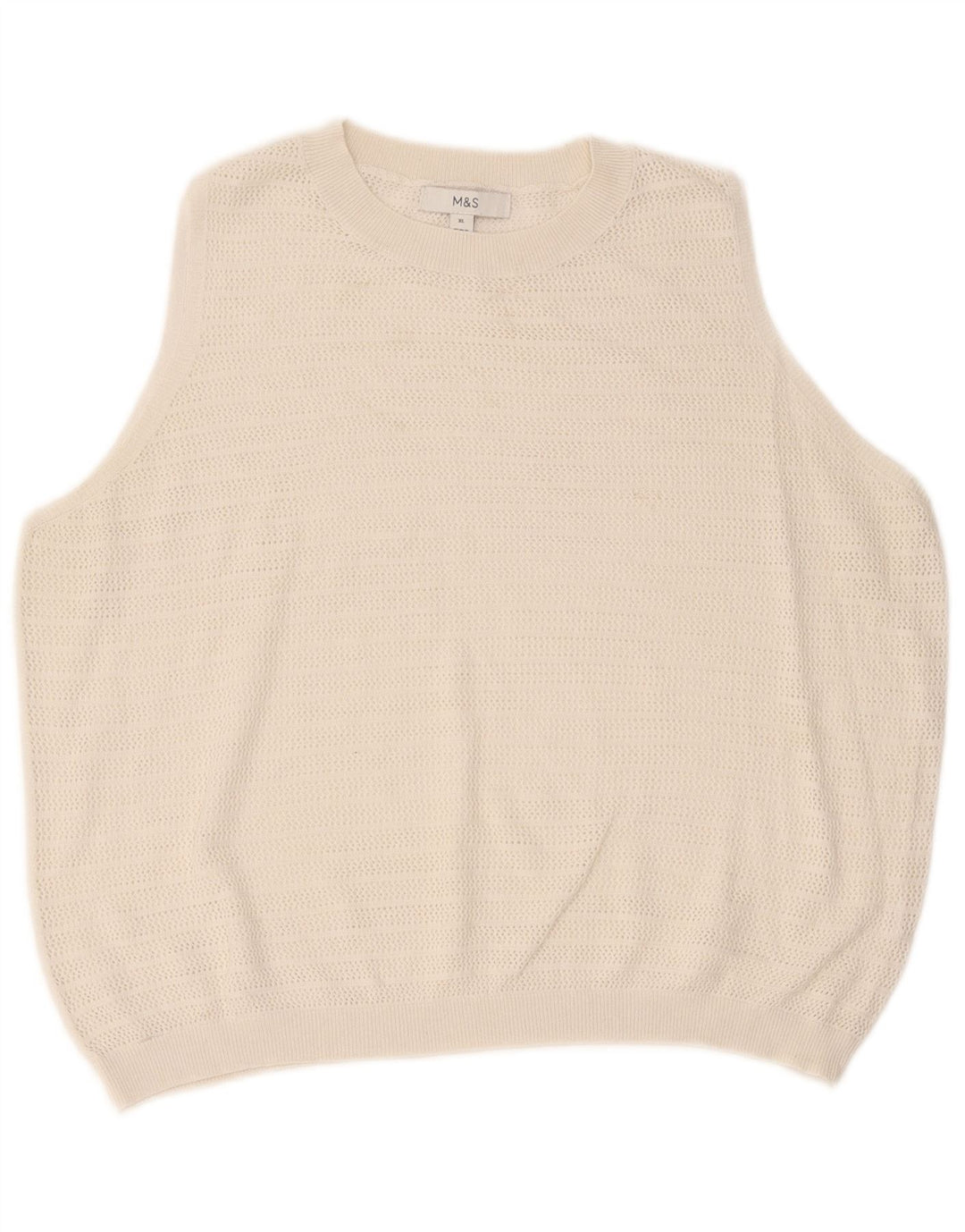 Marks & Spencer Womens Vest Tank Top UK 18 XL White Striped