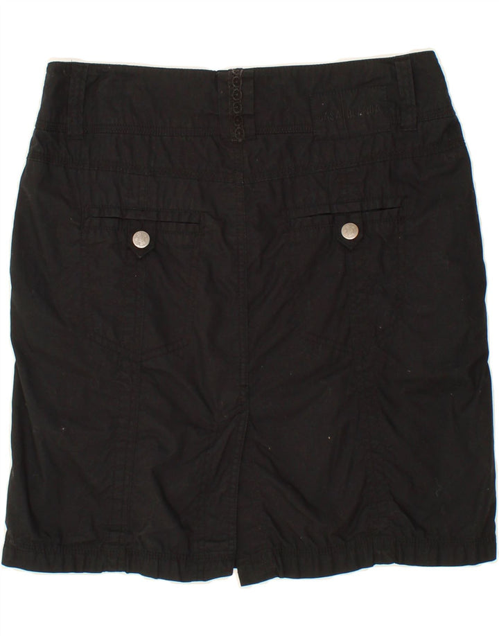 CASA BLANCA Womens Straight Skirt EU 40 Medium W32 Black Cotton Vintage Casa Blanca and Second-Hand Casa Blanca from Messina Hembry 