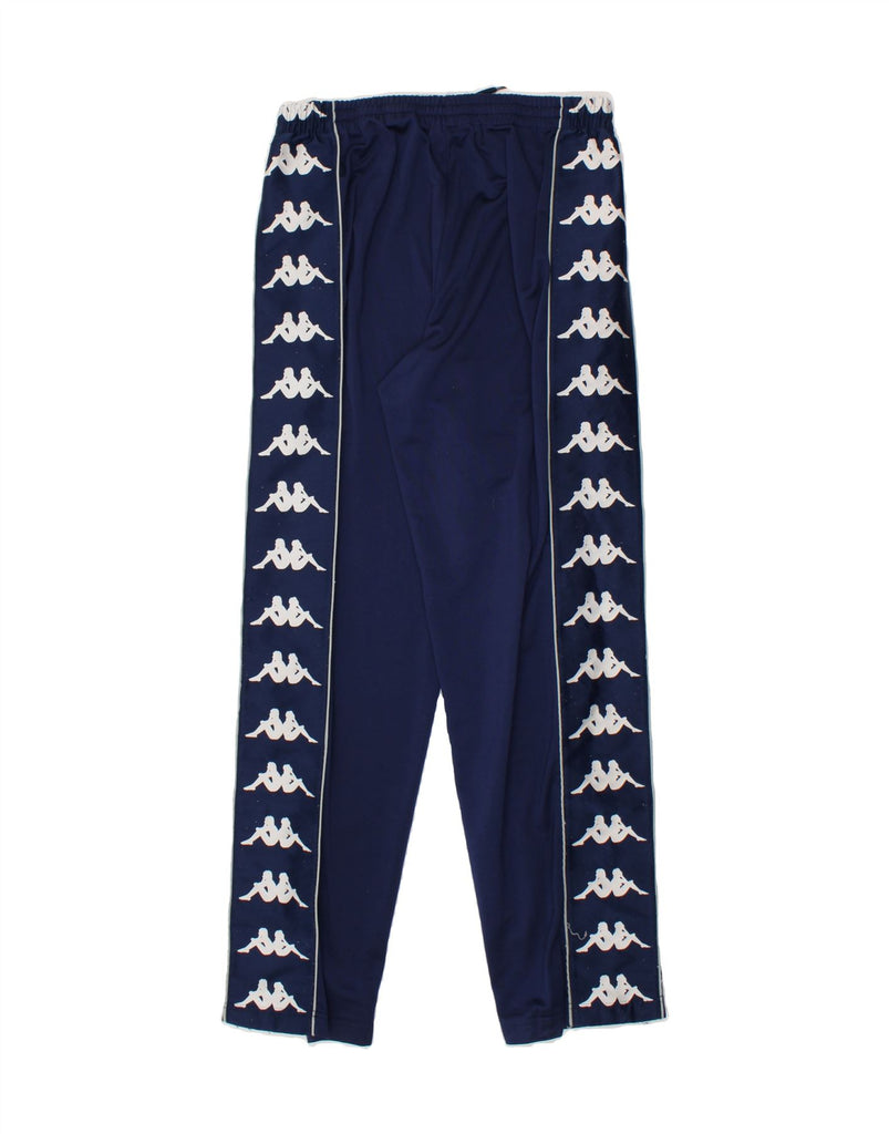 KAPPA Mens Graphic Tracksuit Trousers Large Navy Blue Polyester Vintage Kappa and Second-Hand Kappa from Messina Hembry 