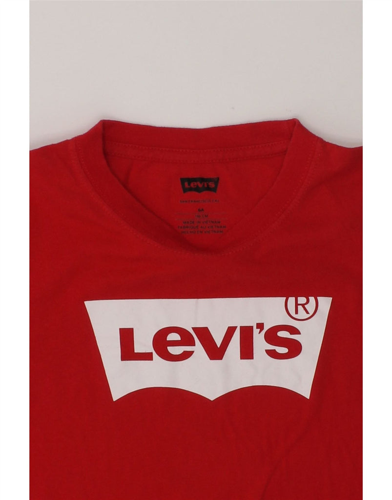 LEVI'S Boys Graphic T-Shirt Top 5-6 Years Red | Vintage Levi's | Thrift | Second-Hand Levi's | Used Clothing | Messina Hembry 