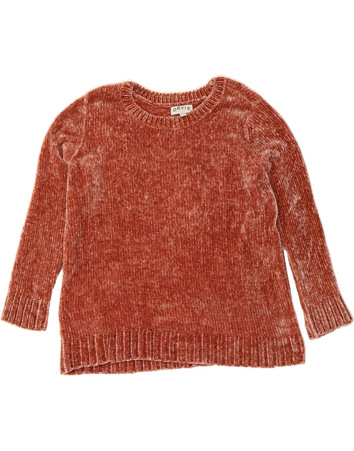 ORVIS Womens Boat Neck Jumper Sweater UK 18 XL Brown Polyester Vintage Orvis and Second-Hand Orvis from Messina Hembry 