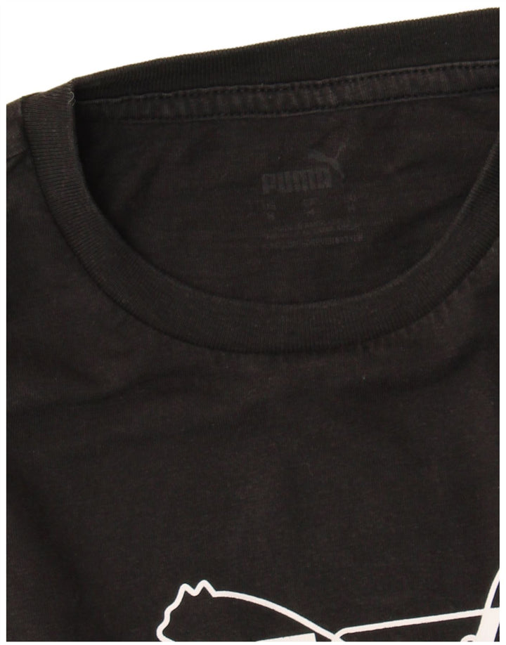 Puma Womens Graphic T-Shirt Top UK 14 Medium Black