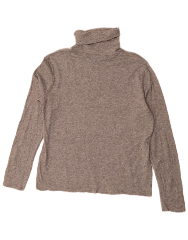 Zara Womens Roll Neck Jumper Sweater UK 16 Large Grey