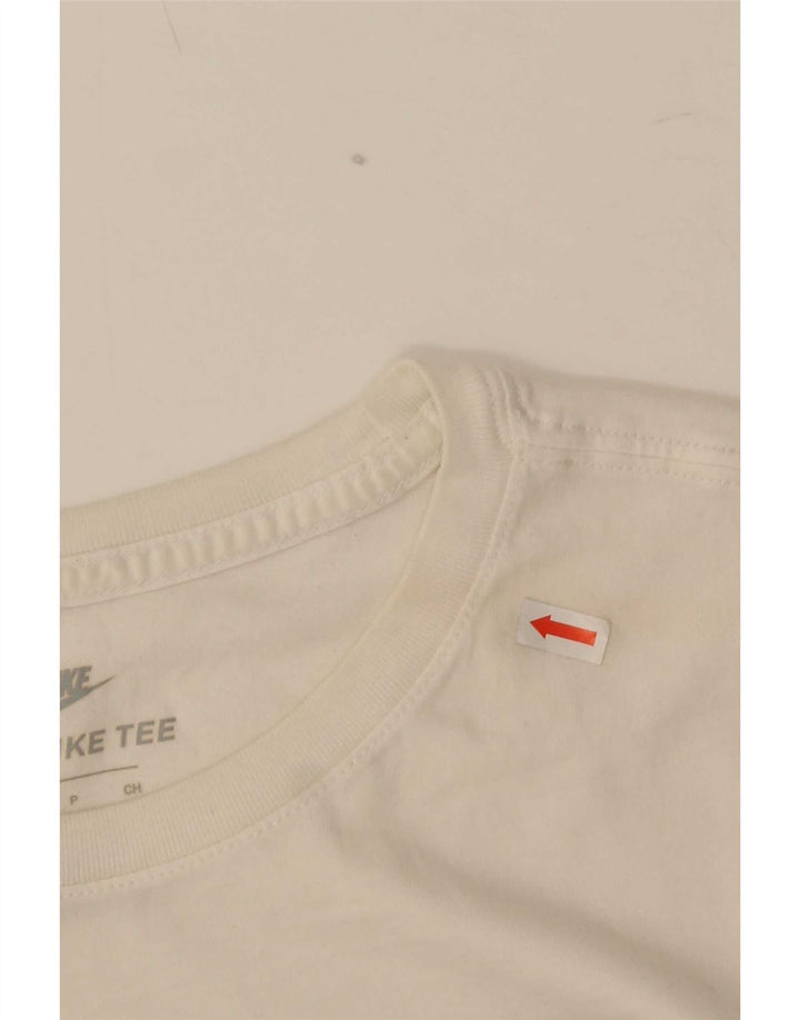 Nike Mens Athletic Cut Graphic T-Shirt Top Small White Cotton