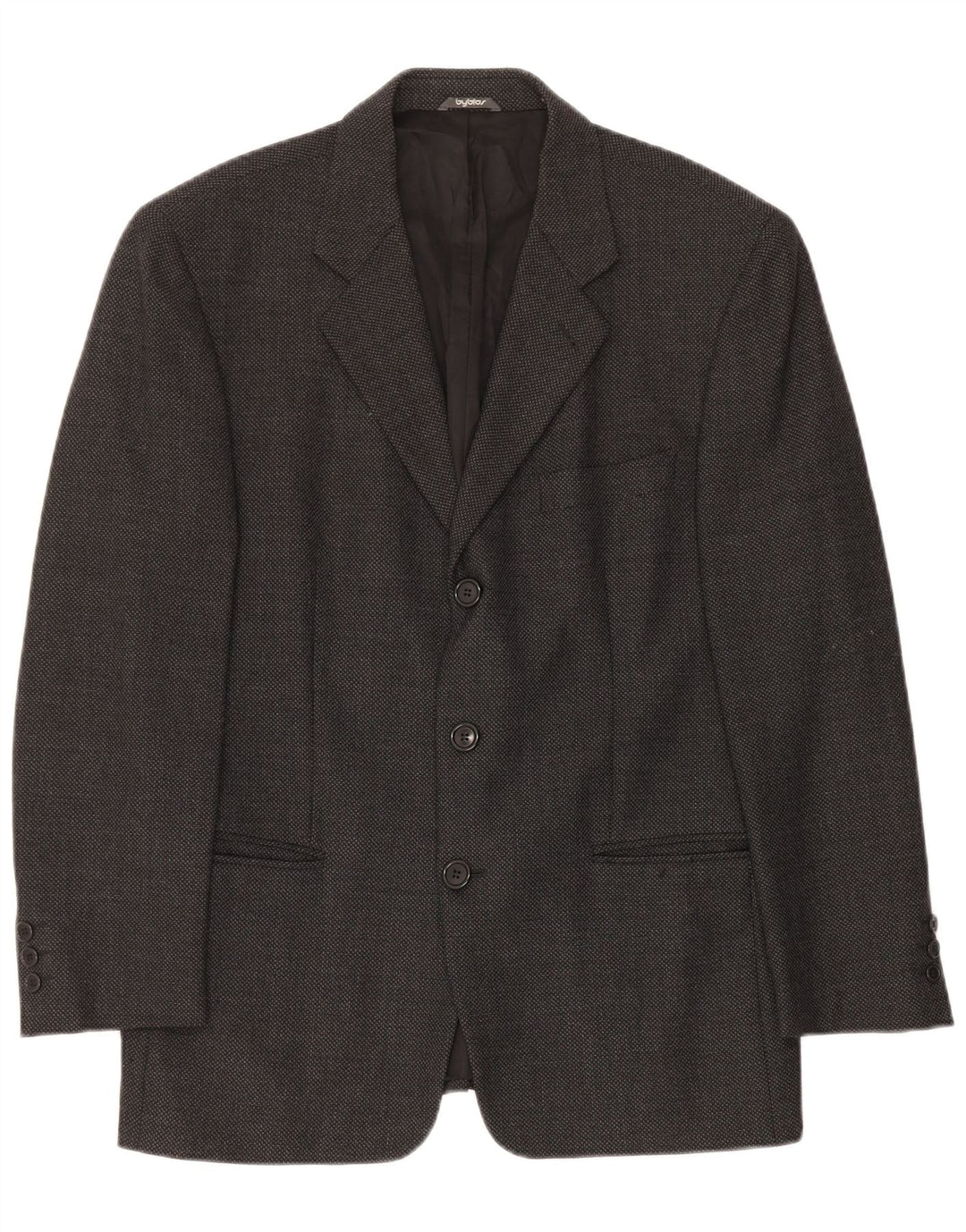 Byblos Mens 3 Button Blazer Jacket EU 48 Medium Grey Wool