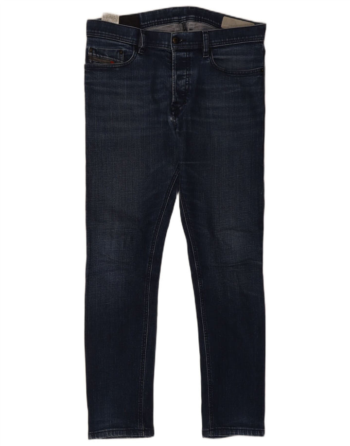 Diesel Mens Slim Jeans W32 L28 Navy Blue Cotton
