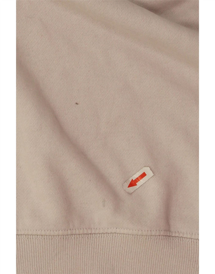 Fila Womens Oversized Crop Sweatshirt Jumper UK 16 Large Off White
