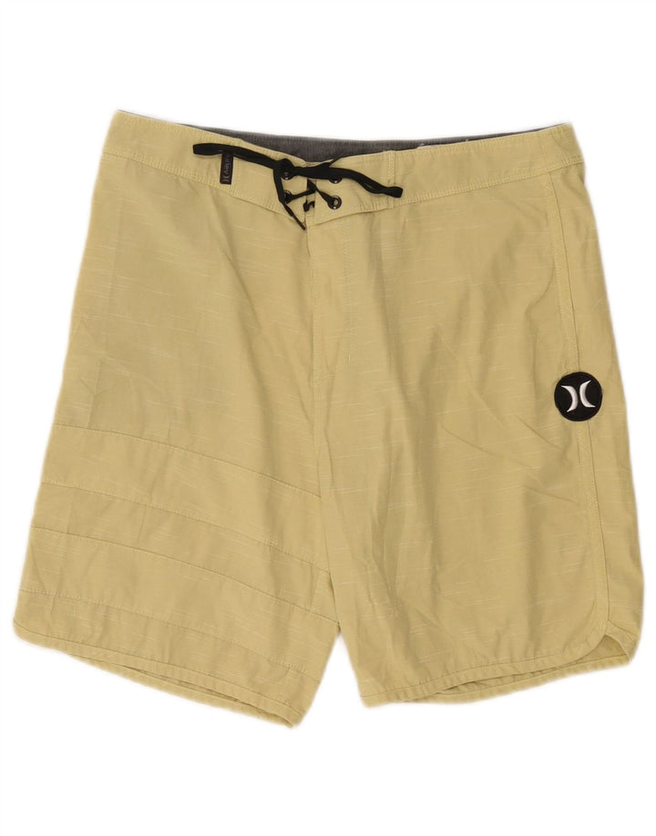 Hurley Mens Phantom Swimming Shorts Small Yellow Polyester