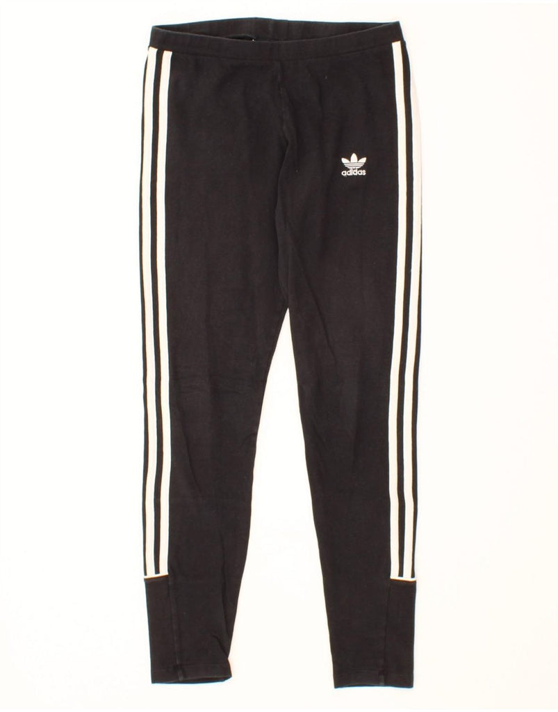 ADIDAS Womens Leggings UK 8 Small Black Cotton Vintage Adidas and Second-Hand Adidas from Messina Hembry 