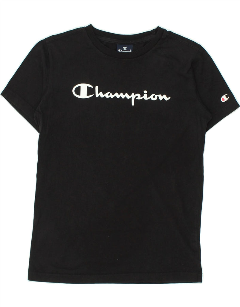 CHAMPION Boys Graphic T-Shirt Top 9-10 Years Medium Black | Vintage Champion | Thrift | Second-Hand Champion | Used Clothing | Messina Hembry 