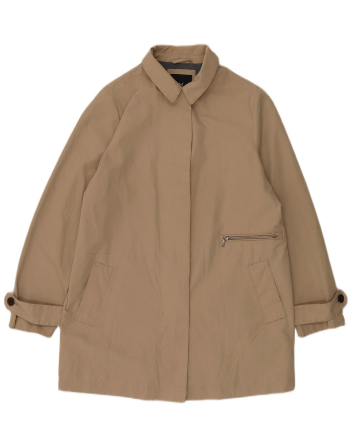 Crew Clothing Womens Overcoat UK 12 Medium Beige Cotton