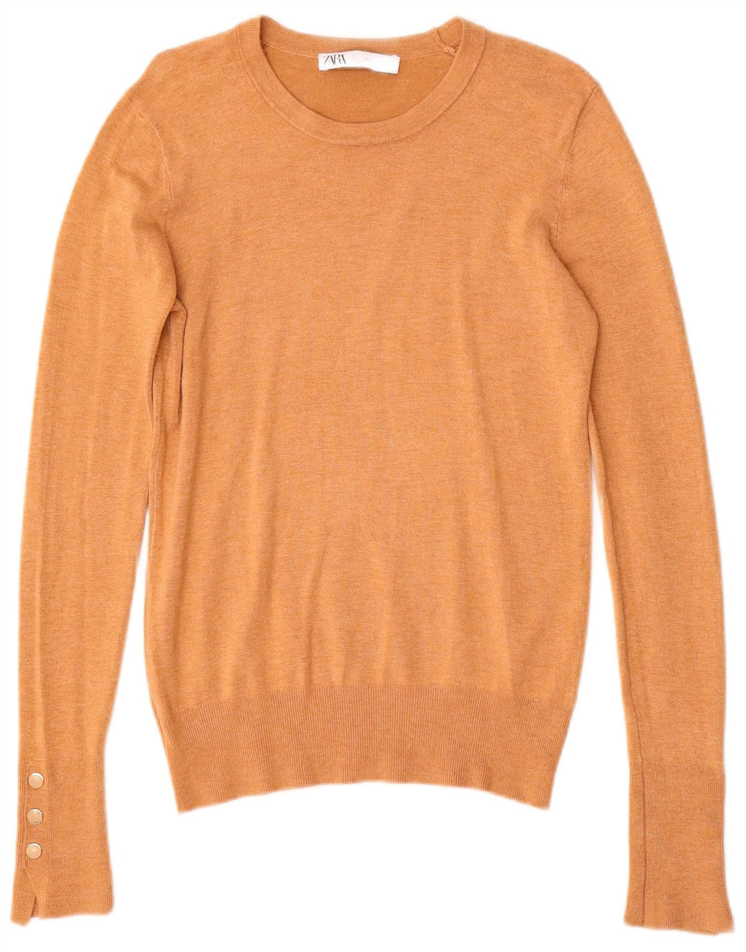 Zara Womens Boat Neck Jumper Sweater UK 12 Medium Beige