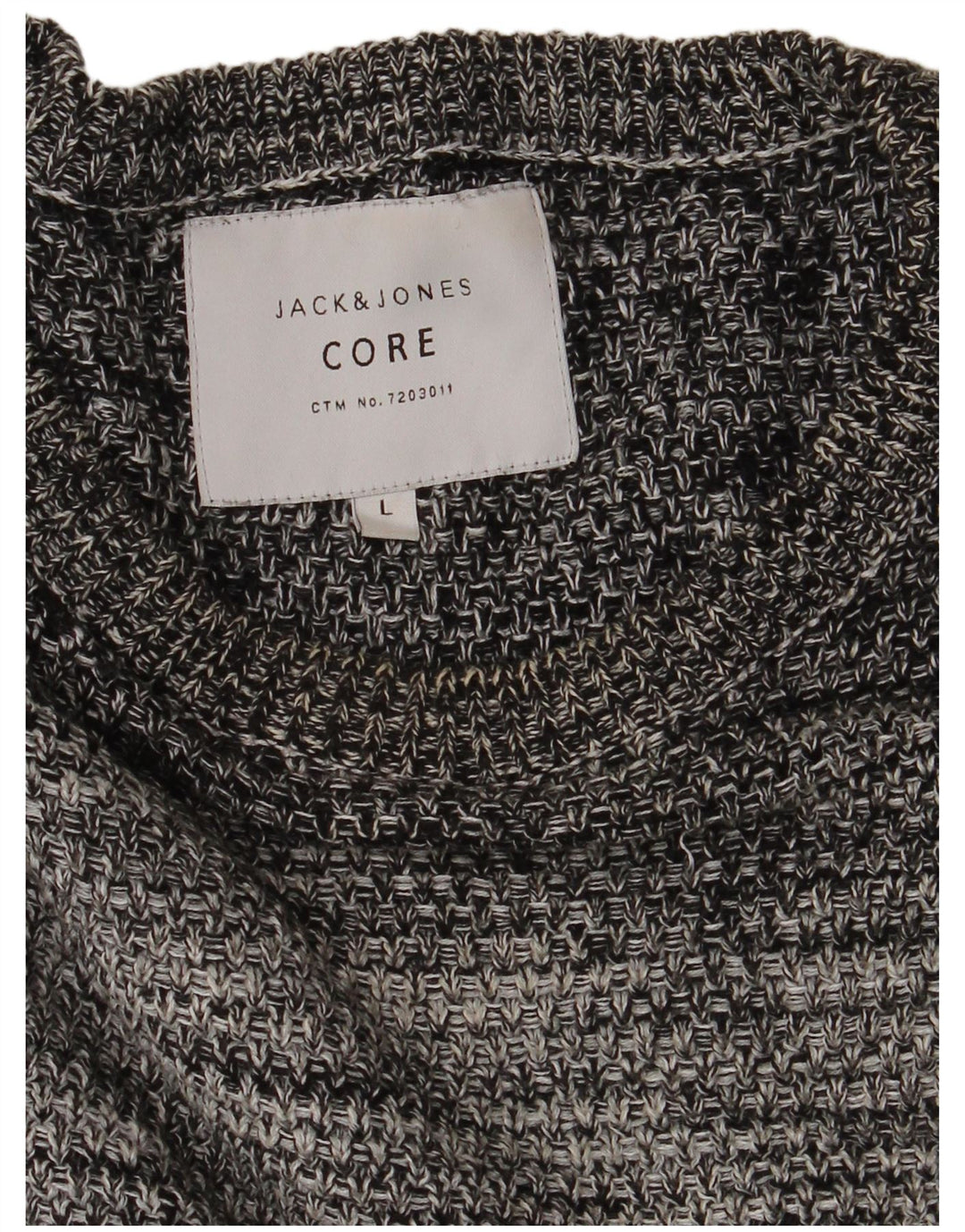 Jack & Jones Mens Crew Neck Jumper Sweater Large Grey