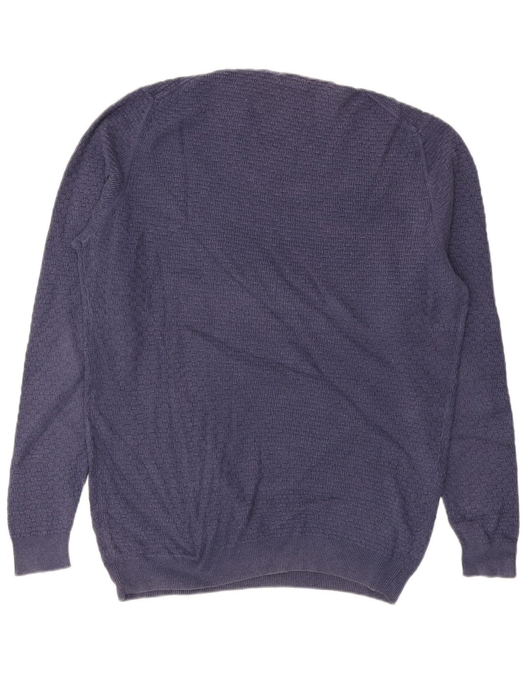 MASSIMO DUTTI Mens Crew Neck Jumper Sweater XL Blue Cotton