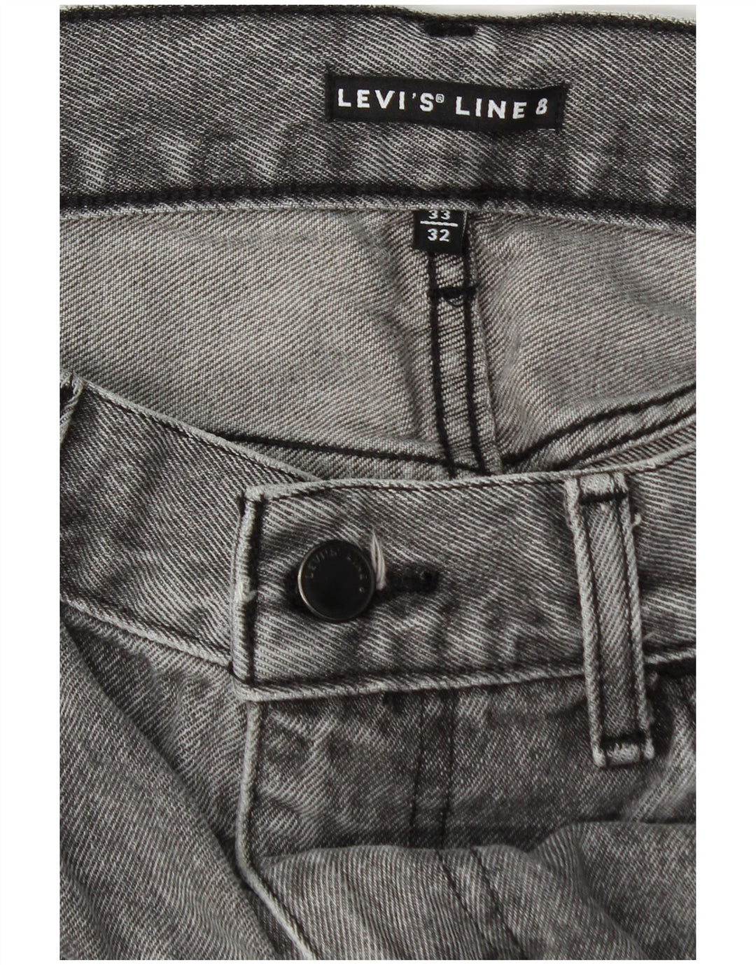 Levi's Mens Slim Jeans W33 L32 Grey Cotton