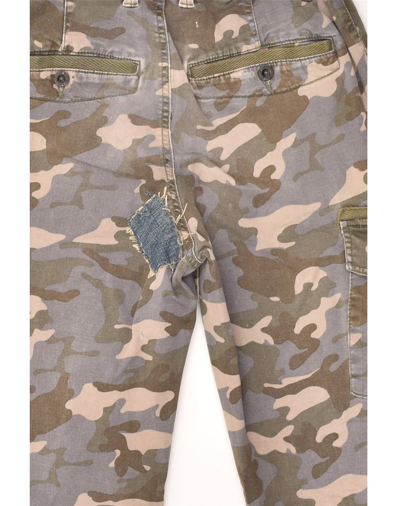 BENETTON Boys Slim Cargo Trousers 13-14 Years 3XL W30 L30 Brown Camouflage | Vintage Benetton | Thrift | Second-Hand Benetton | Used Clothing | Messina Hembry 