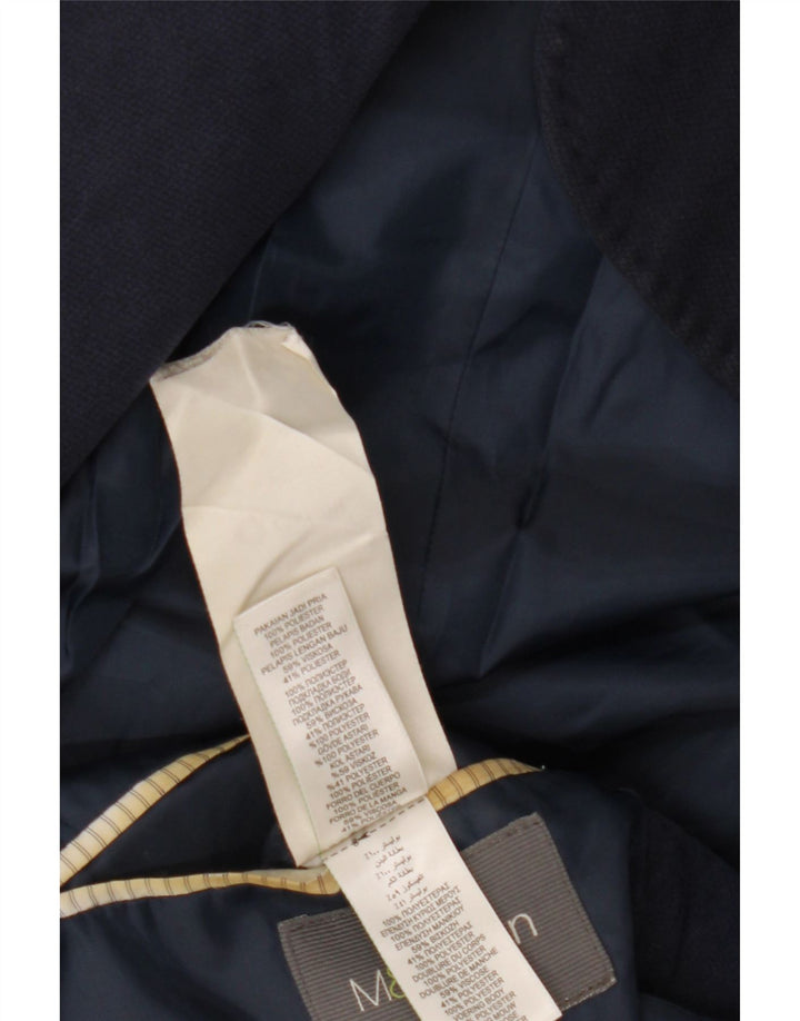 MARKS & SPENCER Mens 2 Button Blazer Jacket UK 40 Large Navy Blue Viscose