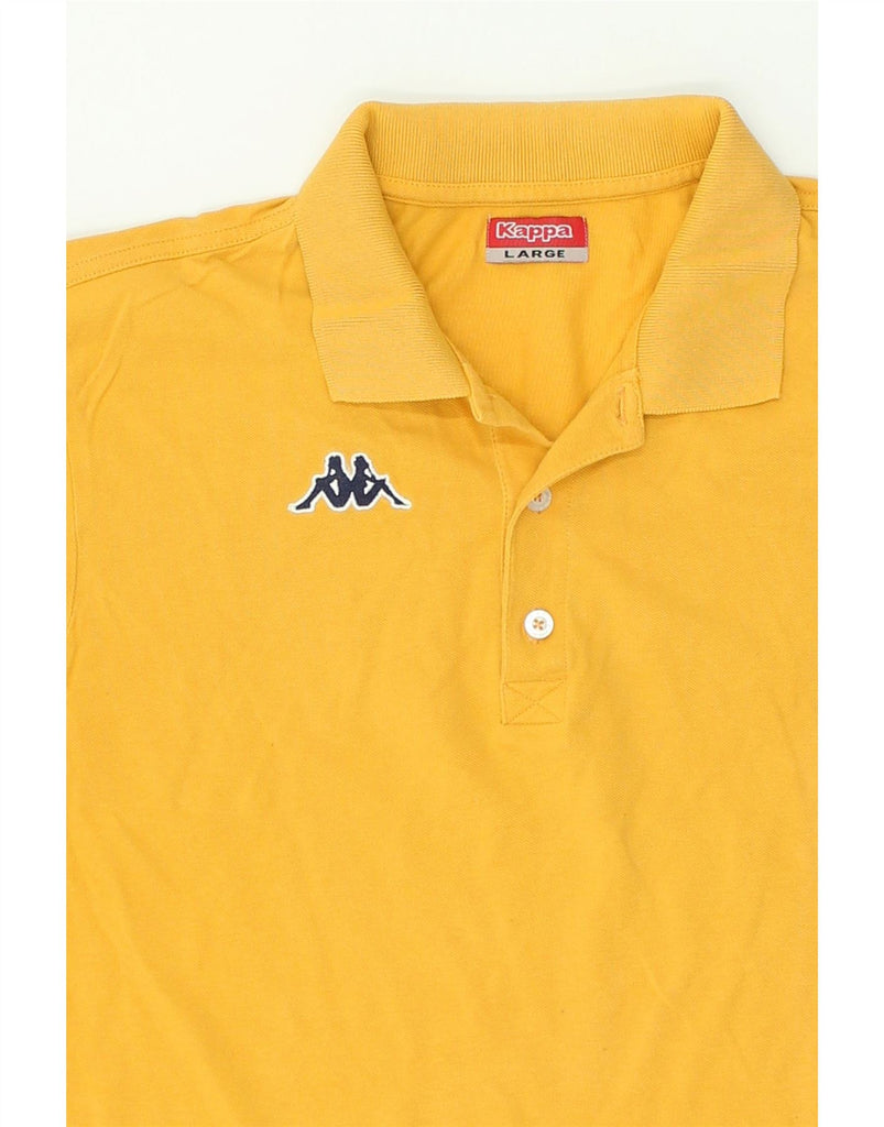 KAPPA Mens Polo Shirt Large Yellow Cotton | Vintage Kappa | Thrift | Second-Hand Kappa | Used Clothing | Messina Hembry 