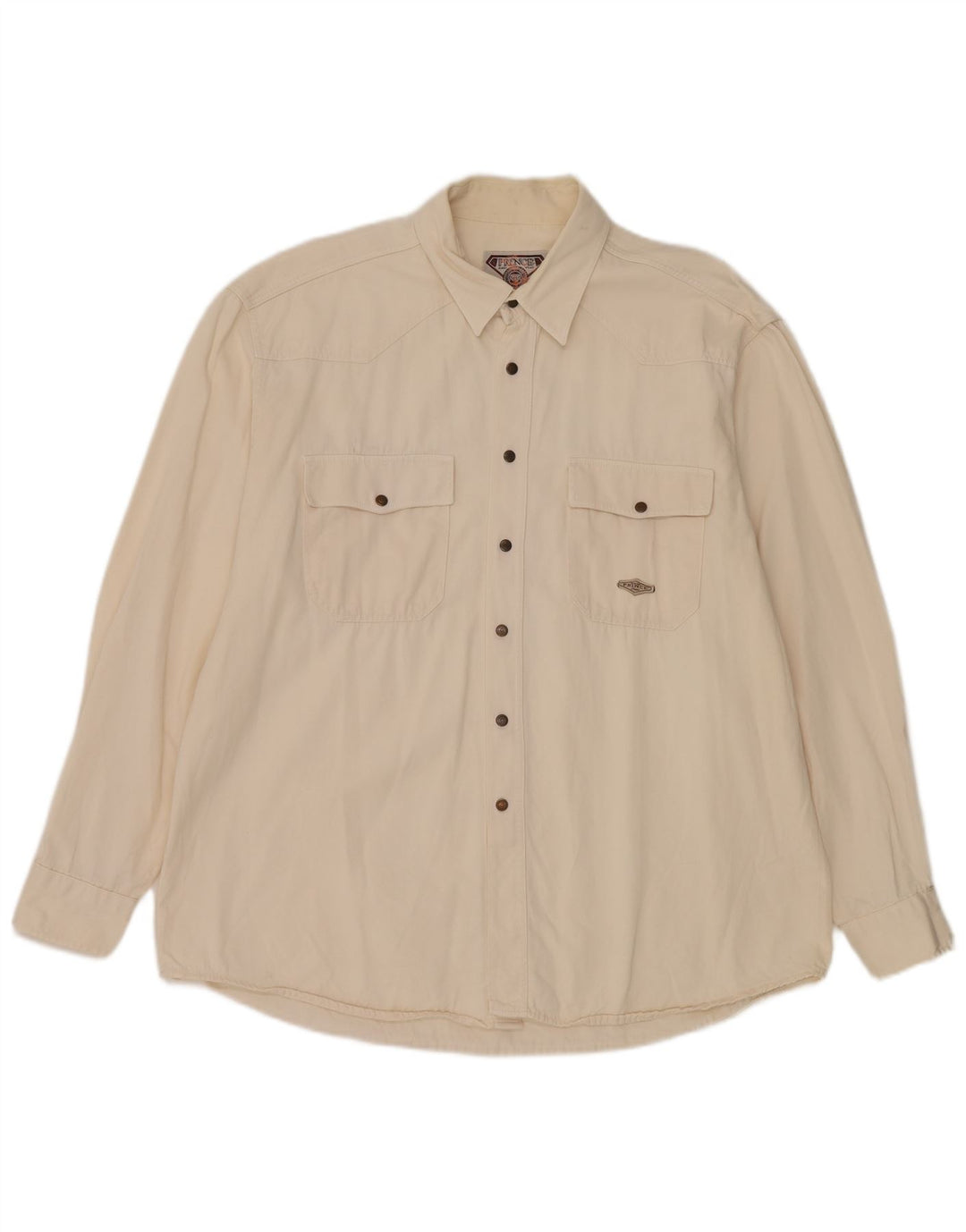 Prince Mens Denim Shirt XL Beige