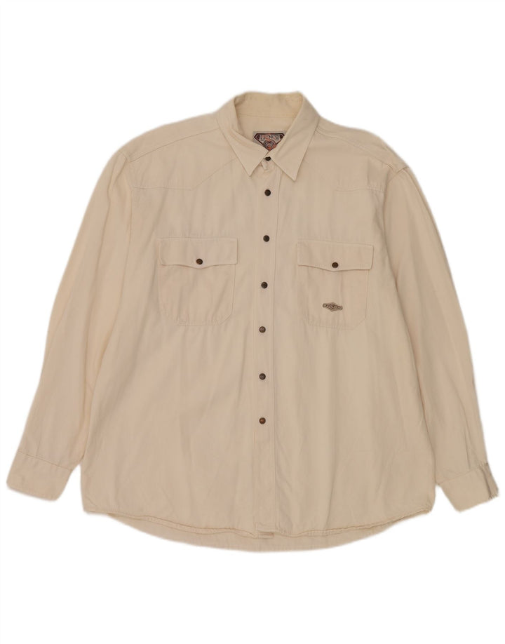 Prince Mens Denim Shirt XL Beige