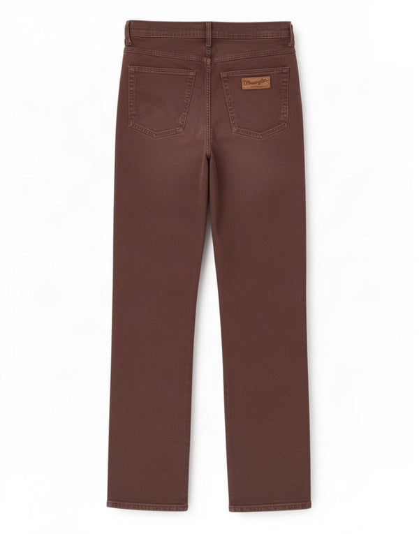 Wrangler Mens Arizona Straight Jeans W33 L32 Brown Cotton