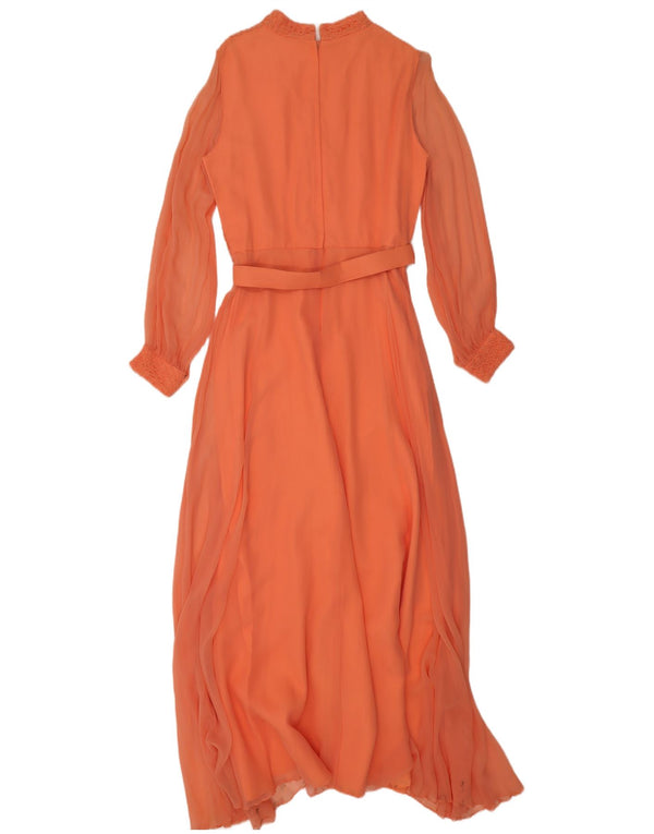 Elinor Gay Womens Long Sleeve Maxi Dress UK 16 Large Pink