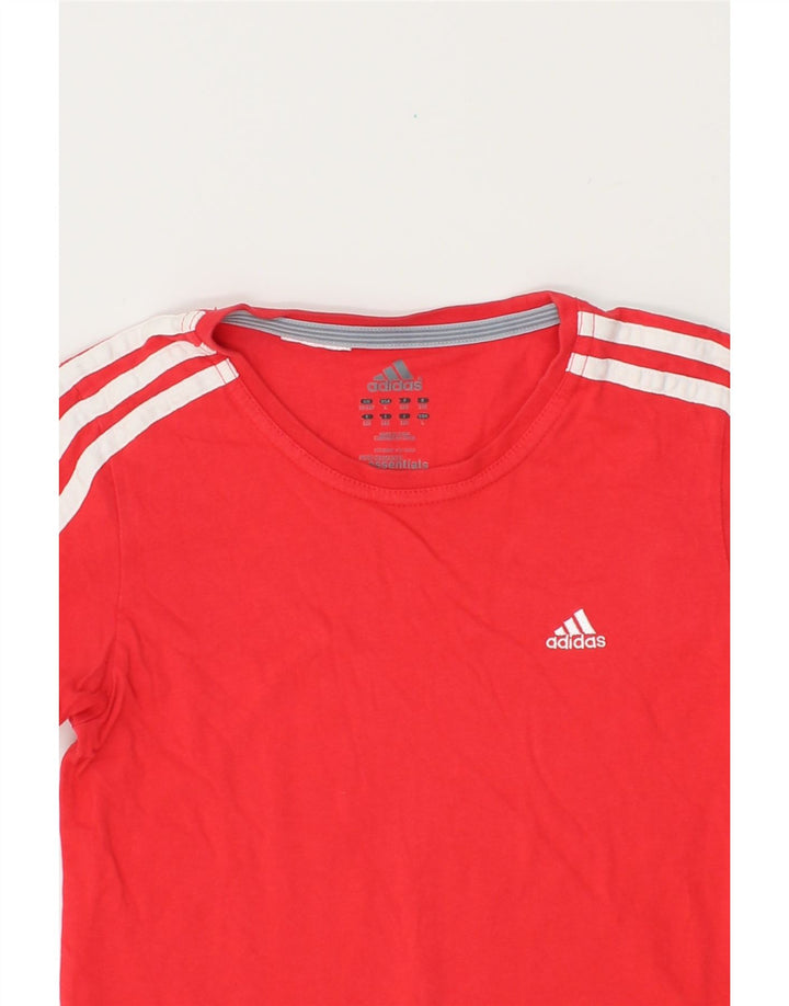 ADIDAS Boys T-Shirt Top 11-12 Years Red Vintage Adidas and Second-Hand Adidas from Messina Hembry 