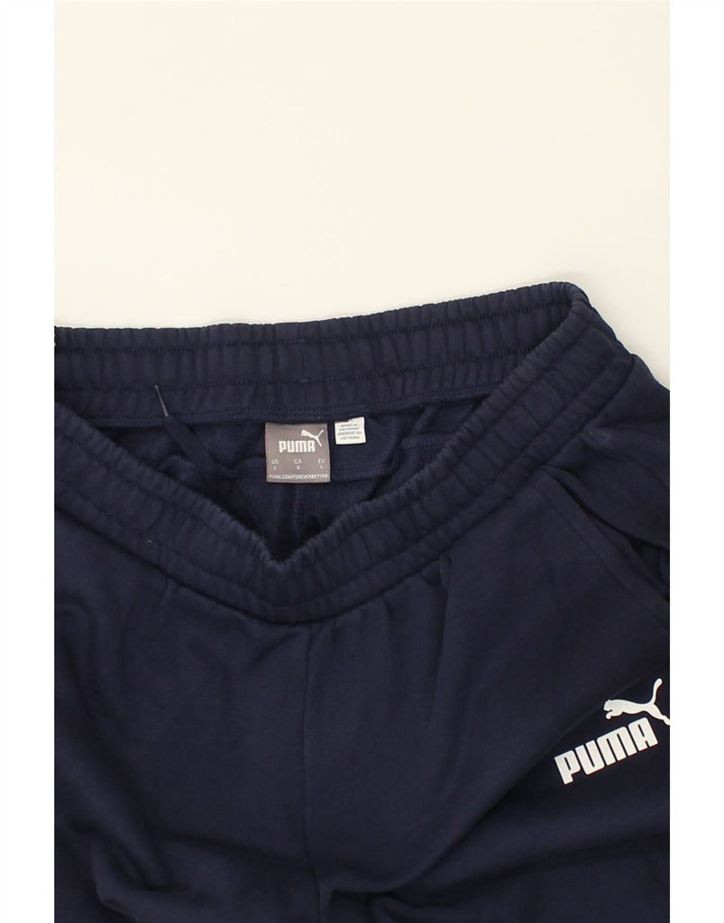 PUMA Mens Tracksuit Trousers Joggers Large Navy Blue | Vintage Puma | Thrift | Second-Hand Puma | Used Clothing | Messina Hembry 