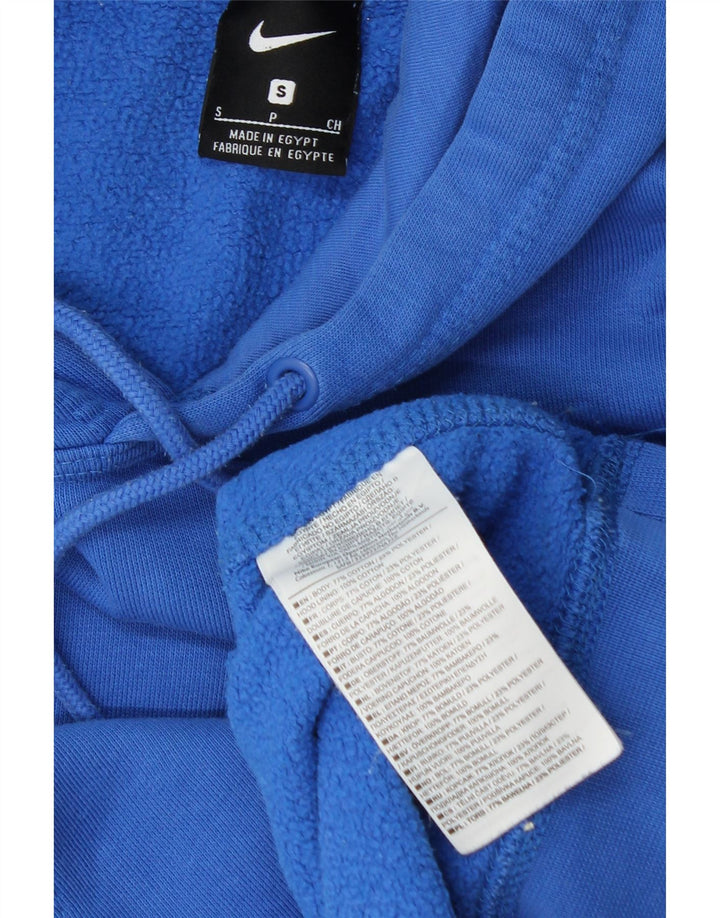 Nike Mens Hoodie Jumper Small Blue Cotton