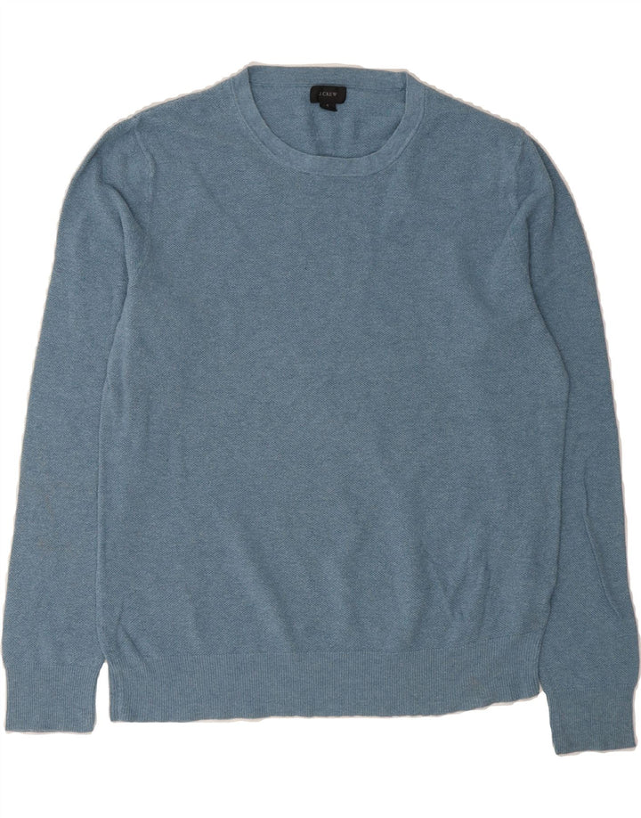 J. CREW Mens Crew Neck Jumper Sweater Small Blue Cotton Vintage J. Crew and Second-Hand J. Crew from Messina Hembry 